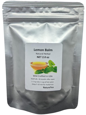 Lemon Balm - Melissa Officinalis Dried Loose Leaf By Nature Tea (2 Oz)