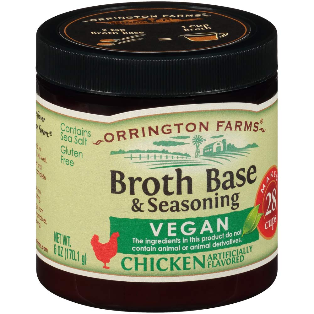 Orrington Farms All Natural Vegan Broth Base & Seasoning, Chicken, 6 Ounce (Pack of 2)