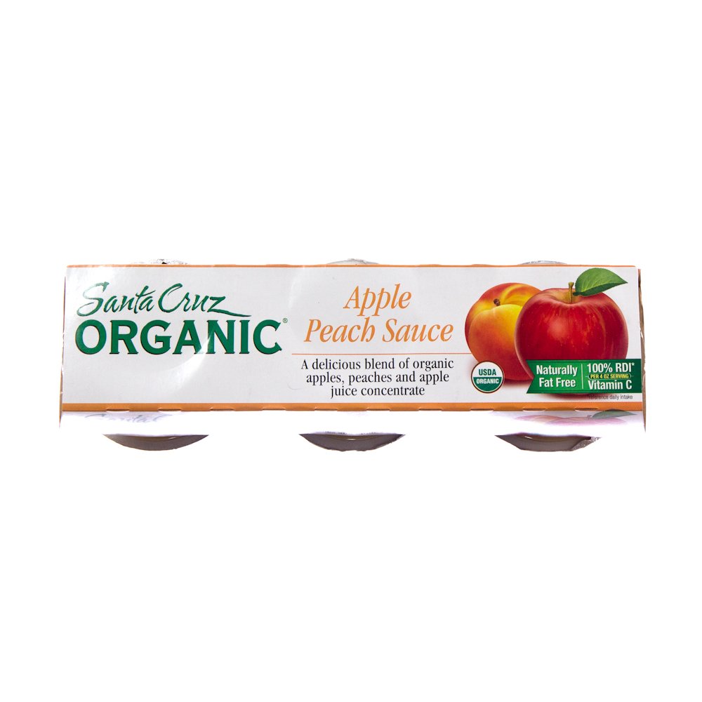 Santa Cruz Organic Apple Peach Sauce, 4 Ounce - 6 Count (Pack Of 6)