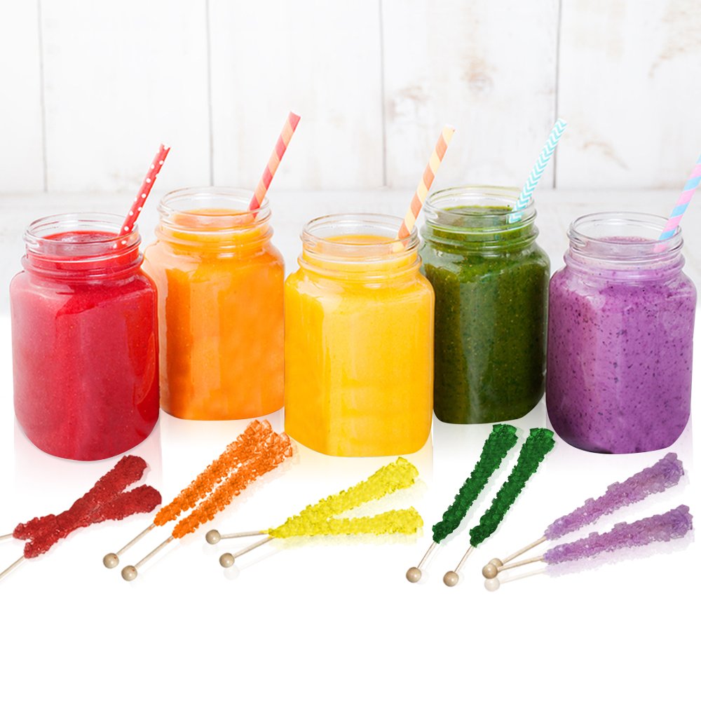 Espeez Rock Candy Sticks - 48 Count Lavender Tutti-Frutti, Individually Wrapped for Party Favors and Candy Buffets