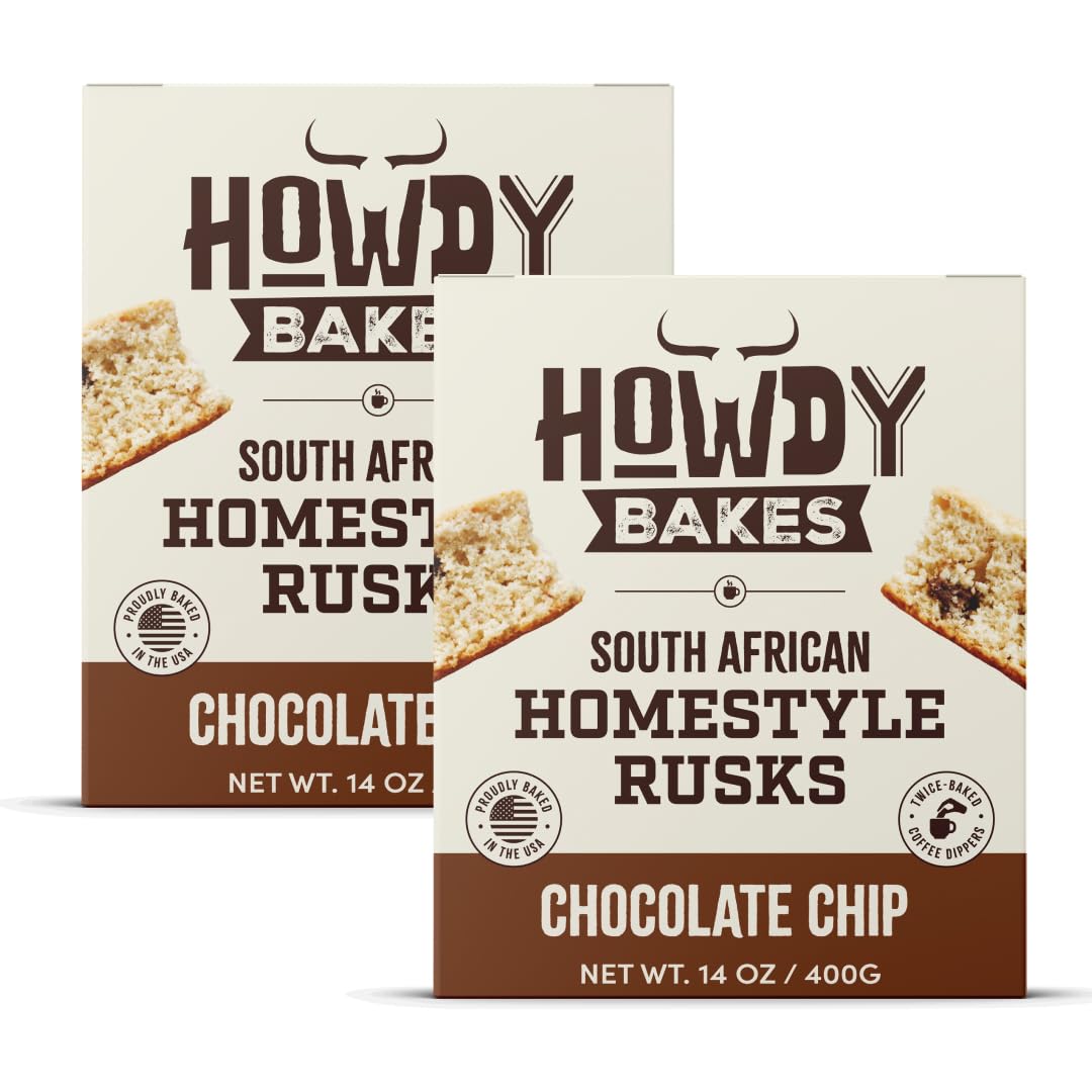 Chocolate Chip Rusks - Traditional South African Baked Snack | Handcrafted, Double-Baked, Preservative-Free Biscuits | Crunchy C