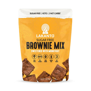 Lakanto Sugar Free Brownie Mix - Sweetened with Monk Fruit Sweetener, Keto Diet Friendly, Delicious Dutched Cocoa, High in Fiber