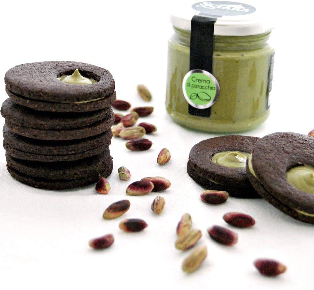 Sciara | Italian Spreadable Pistachio Cream | Premium Quality Pistachio From Bronte | Glass Jar 190G (6.7 Oz) (Pack Of 2)