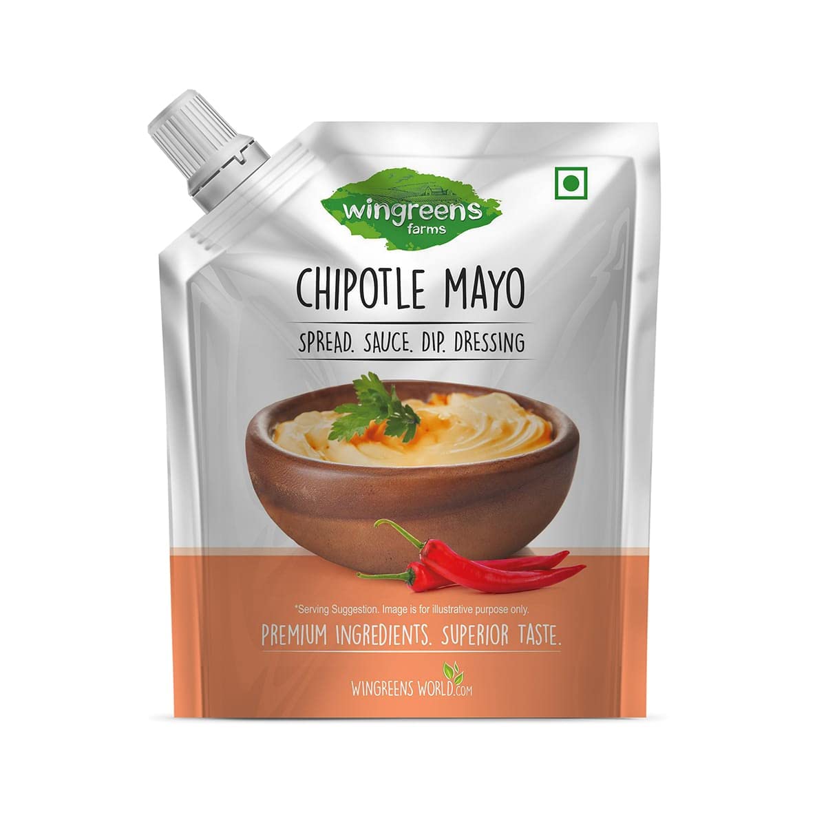 Wingreens Farms Chipotle Mayo, 180g / 200g (Weight May Vary)