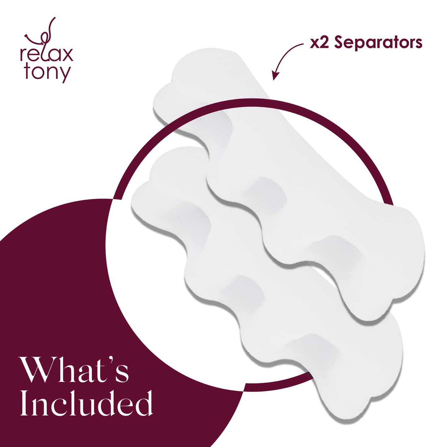 Gel Toe Separators, Spreaders & Straighteners | Hammer Toe Separator To Relieve Foot Pain & Correct Toes | Used As Toe Spacers F