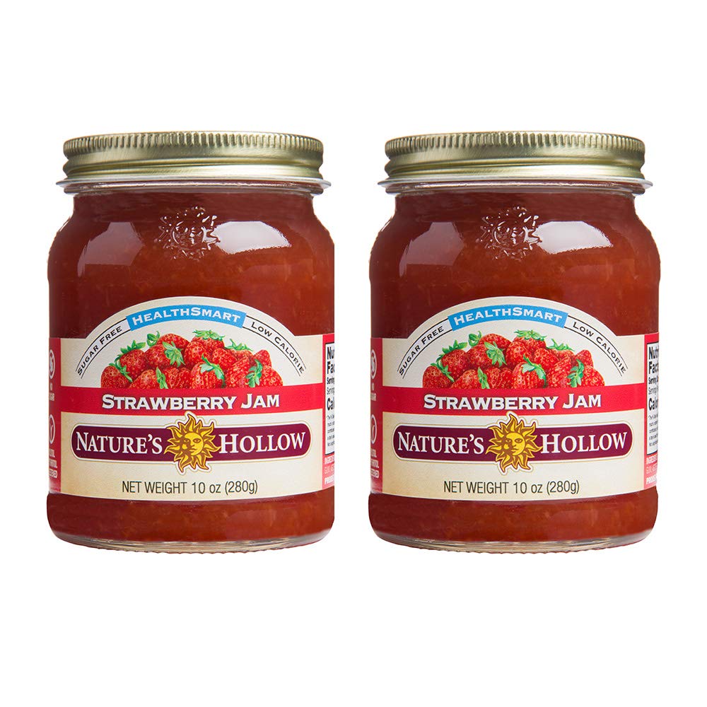 Natures Hollow Strawberry Jam: Sugar Free Jam and Preserves, Low Cal, Non GMO, Keto Jam, Vegan, Gluten Free, and Diabetic Frien