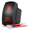 Nilight Rock Lights Rocker Switch Led Light Bar Switch 5Pin Laser On Off Spst Switches 20A12V 10A24V Switch Red With Jumper Wire