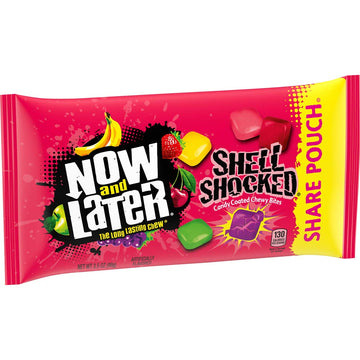 Now & Later Shell Shocked Mixed Fruit Candy, 35 Ounce, Pack Of 18