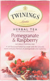 Twinings Tea Herbal Tea - Pomegranate and Raspberry - Case of 6 - 20 Bags
