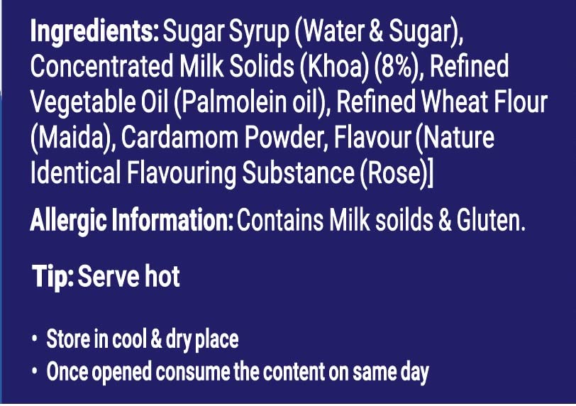 Bhikharam Chandmal Gulab Jamun Tin Sweets- Open & Eat - Indian Sweets - 1 Kg - 14 Pieces