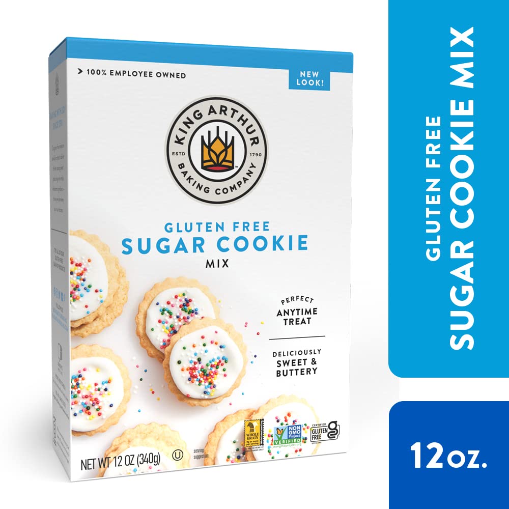 King Arthur Gluten-Free Sugar Cookie Mix, 12 Ounces, Non-GMO, Certified Kosher, Perfect for Baking Delights