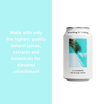 Something & Nothing Sparkling Water - Flavoured, Vegan, Low Calorie, 350ml Cans, Pack of 12, G & Lemon Juice, Cucumber