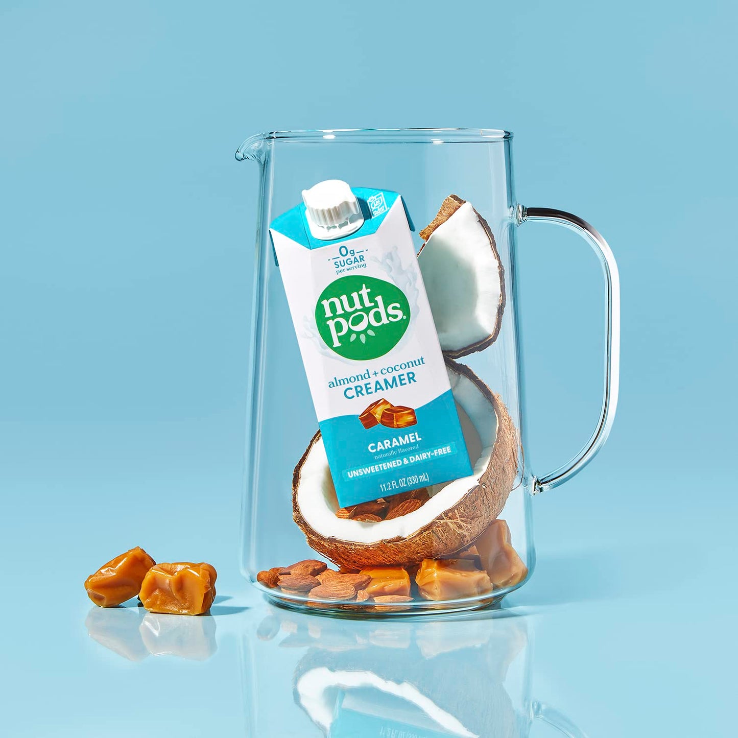 Nutpods Caramel Coffee Creamer - Unsweetened Non Dairy Creamer Made From Almonds And Coconuts - Keto Creamer, Whole30, Gluten Free, Non-Gmo, Vegan, Sugar Free, Kosher (12-Pack)