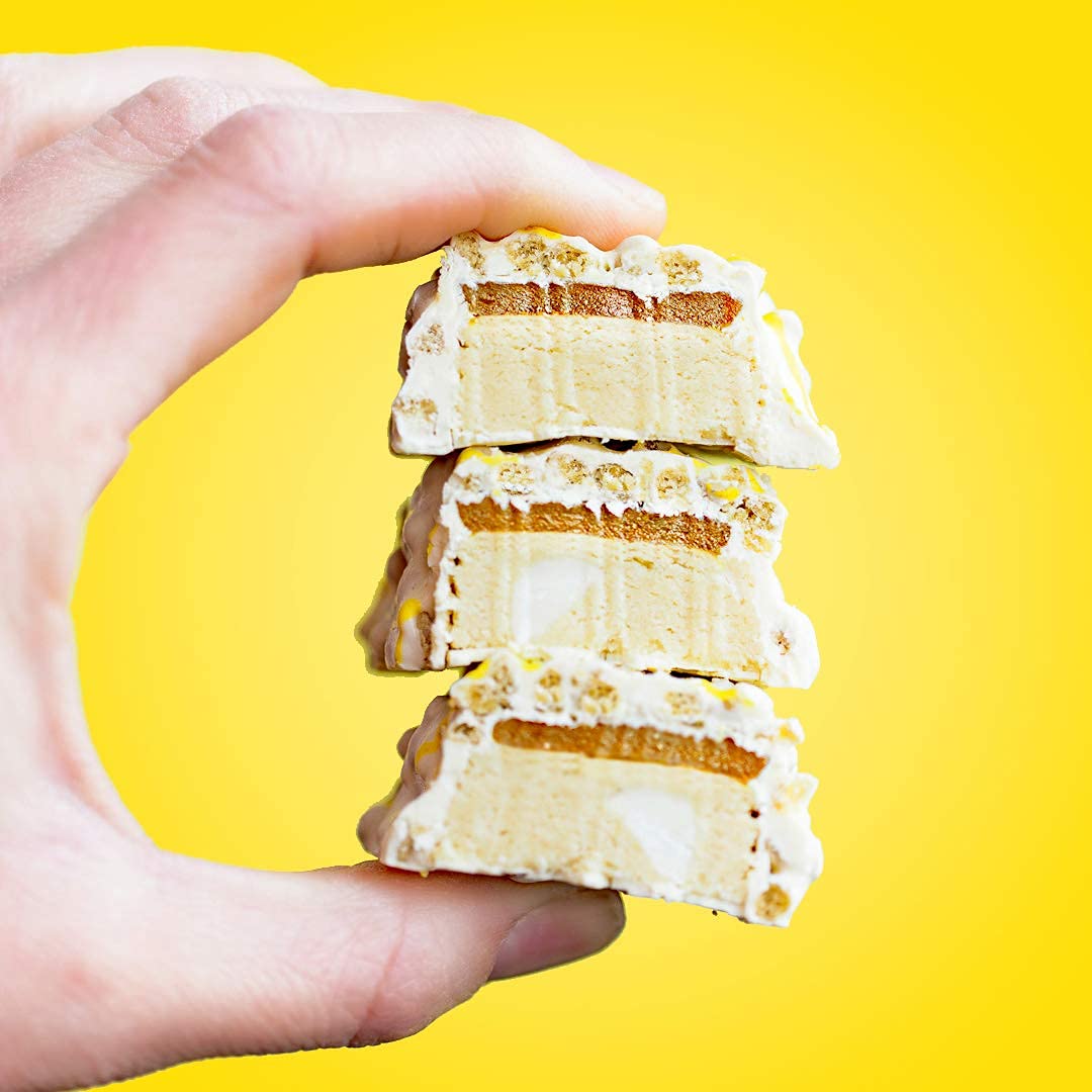 Fitcrunch Snack Size Protein Bars, 6-Layer Baked Bar, 3G Of Sugar & Soft Cake Core (18 Bars, Lemon Cake)