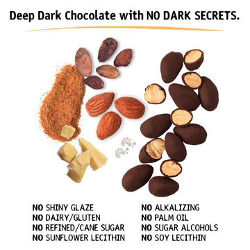 Hu Keto Friendly Vegan Hunks |Chocolate Covered Almonds With Sea Salt | 6 Pack | Non-Gmo, Gluten Free, Paleo, Organic Dark Choco