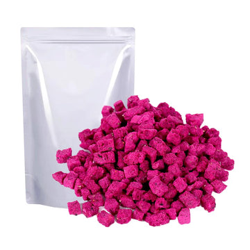 Mkostlich Freeze-Dried Dragon Fruit, 3.52Oz/100G Diced Dragon Fruit With 1 Ingredients, No Sugar Added, Dragonfruits Cube For Dr