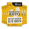 Kettle & Fire Bone Broth Soup, Organic, High Protein, Keto Friendly, Dairy Free, Gluten Free, 16.9 Fl Oz, 6 Pack