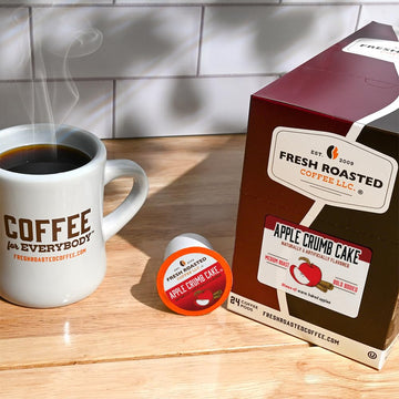 Fresh Roasted Coffee, Apple Crumb Cake, Flavored Coffee Pods, K-Cup Compatible, 24 Count