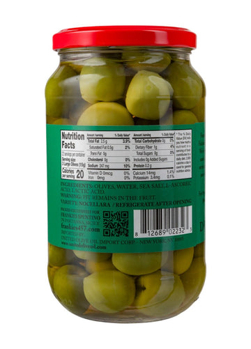 Frankies 457 Whole Castelvetrano Olives - Authentic Sicilian - Product Of Italy - Enhanced Handpicked Imported Italian Olives - Great For Every Occasion - 12 Oz Jar