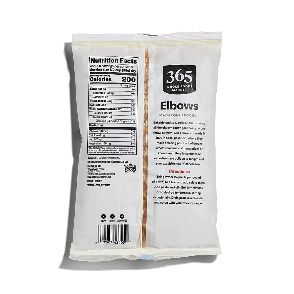 365 By Whole Foods Market, Pasta, Elbows, 16 Ounce