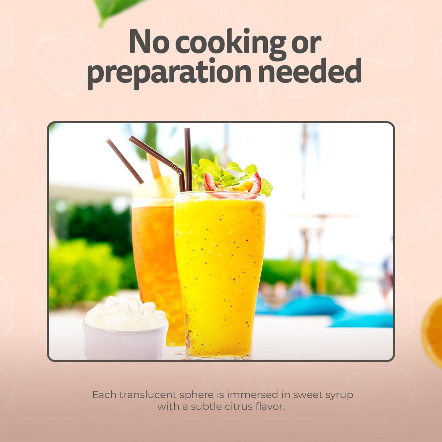 Fanale Agar Crystal Tapioca Boba Jelly Ball For Milk Tea Coffee Shaved Ice Topping (4.4 Lbs X 6 Bags/Case)