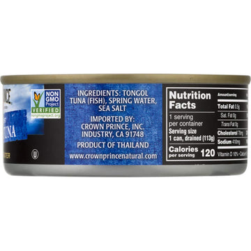 Crown Prince Natural Chunk Light Tongol Tuna In Spring Water, 5 Ounce Cans (Pack Of 12)