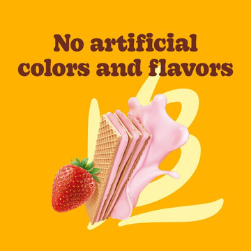 Bauducco Strawberry Wafers - Crispy Wafer Cookies With 3 Delicious, Indulgent, Decadent Layers of Strawberry Flavored Cream - De
