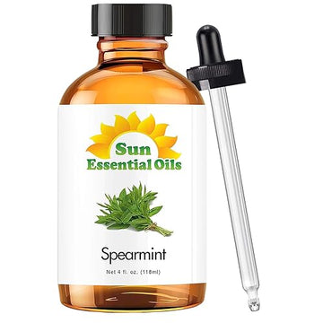 Sun Essential Oils 4Oz - Spearmint Essential Oil - 4 Fluid Ounces