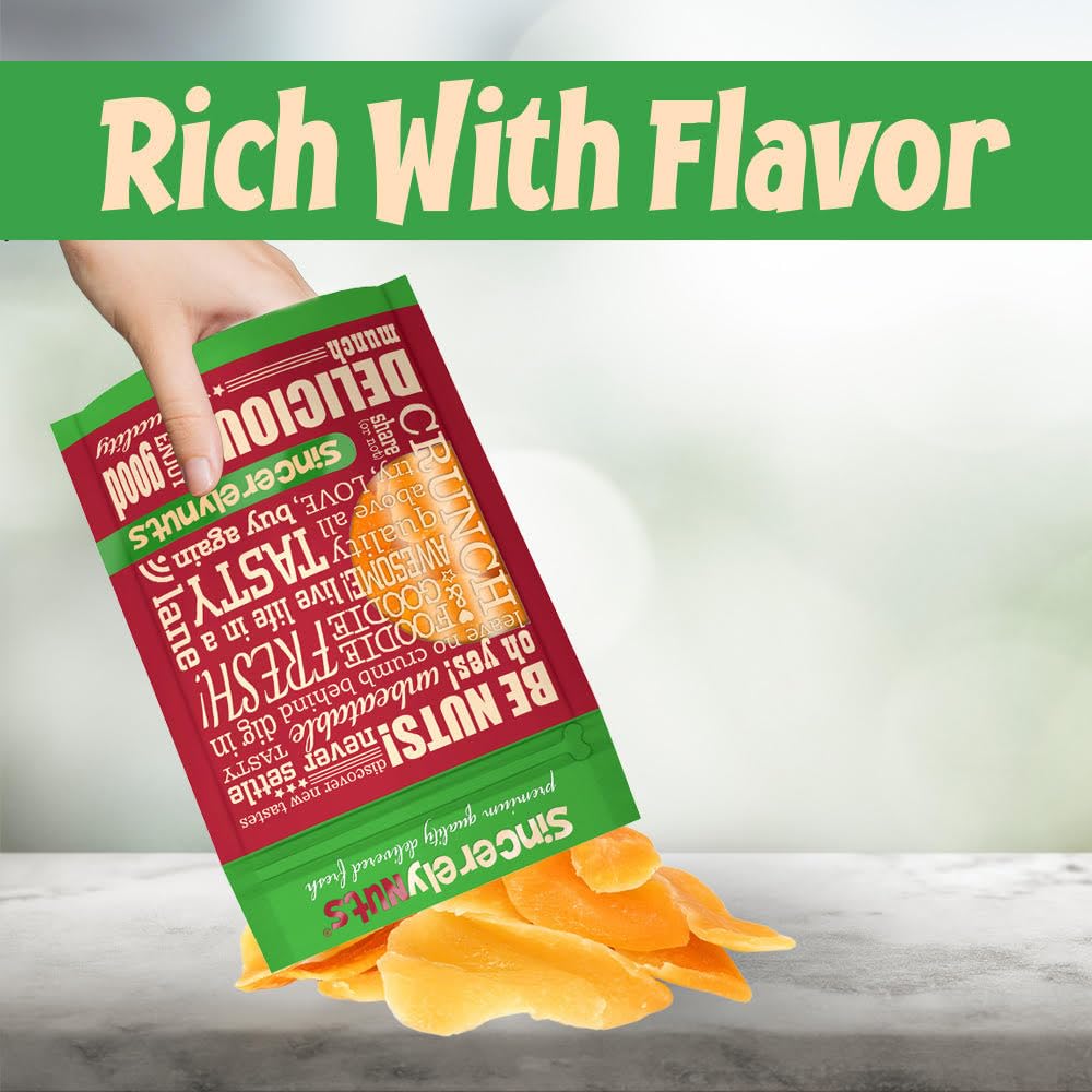 Sincerely Nuts Dried Mango Slices Lightly Sweetened & Unsulfured 2Lb Bag - Antioxidant Rich - Scrumptious Taste - Guaranteed Fre