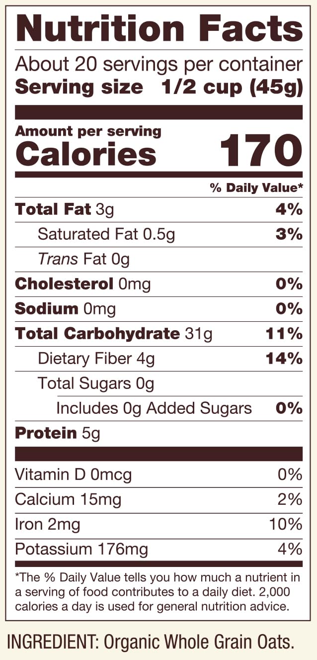 Bob s Red Mill Organic Quick Cooking Rolled Oats, 32oz (Pack of 4) - Non GMO, Whole Grain, Vegan, Kosher