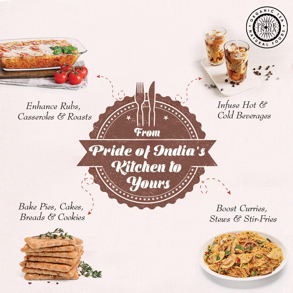 Pride Of India Natural Cinnamon Ground Gourmet Spice - 7 oz Dual Sifter Bottle - Organic Spice for Sweet & Savory Dishes