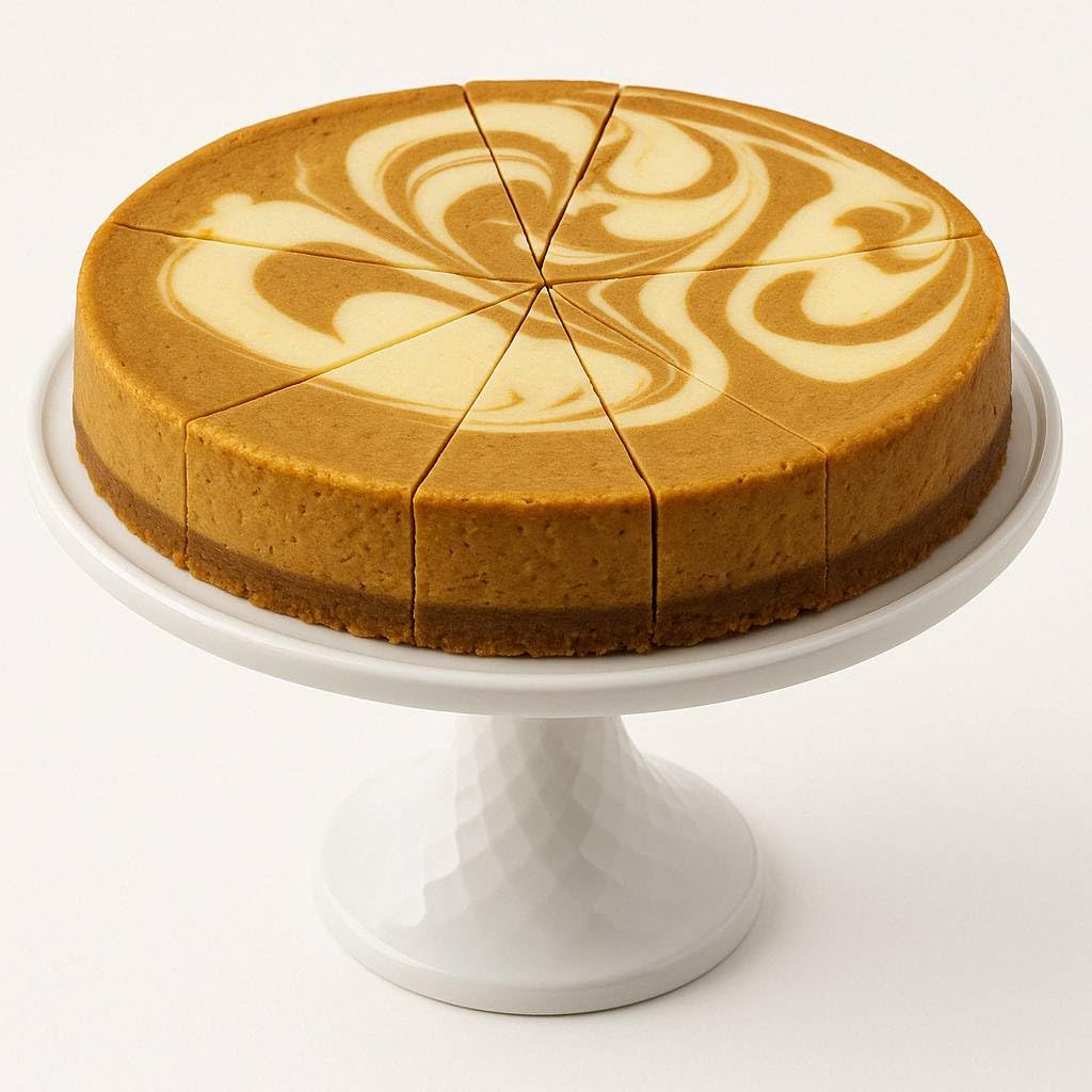 Andy Anand Sugar Free Pumpkin Spiced Cheesecake 9 | Diaplayic-Friendly Fresh California Cream Cheese Natural Ingredients Delicious | Elegant No-Sugar-Added Dessert For Celebrations (2 Pounds)