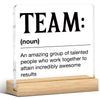 Inspirational Team Gifts Desk Decor, Best Team Ever Gift Teamwork Building Present Appreciation Gifts for Coworkers Teammate Emp