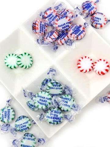 Sweetgourmet Sugar-Free Christmas Wrapped Hard Candy | Peppermint - Spearmint | 1 Pound