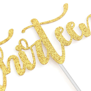 Gold Glitter Thirteen Cake Topper, Happy 13Th Birthday Cake Decor, Thirteen Years Old Party Decorations, 13Th Anniversary Party