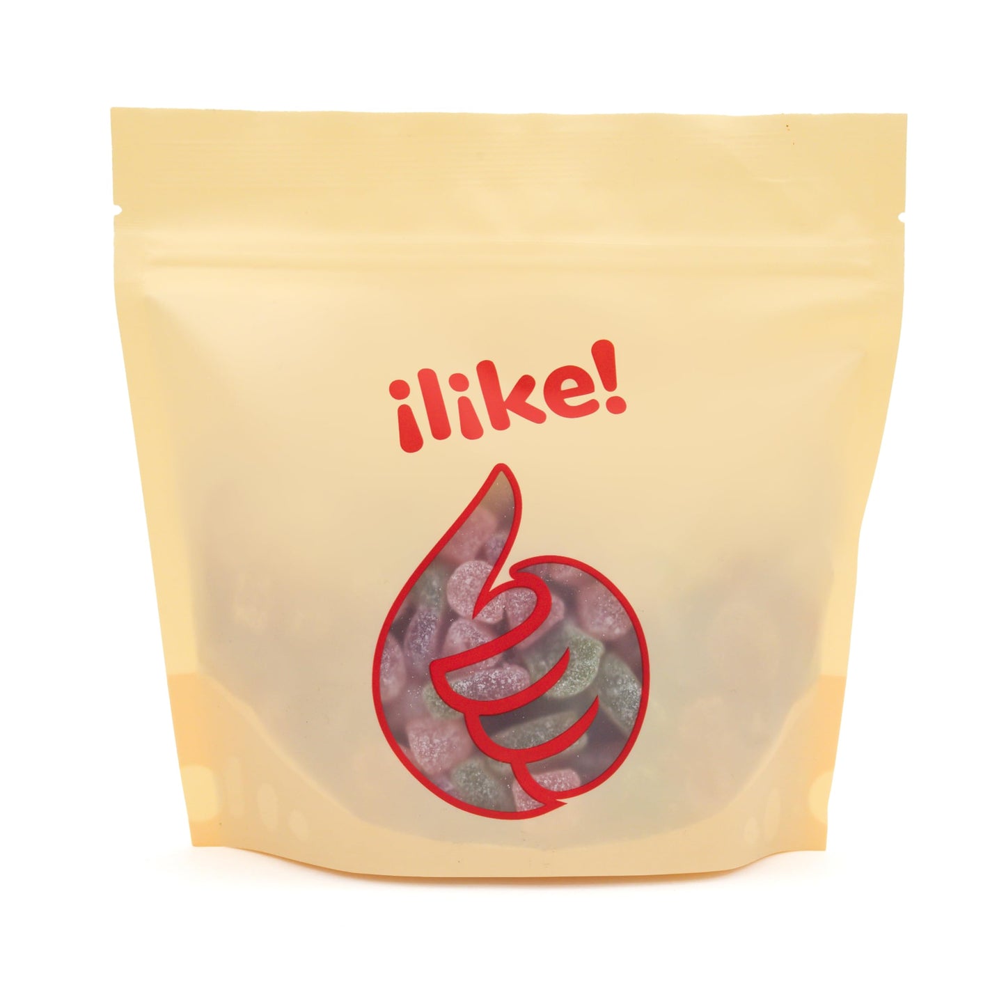 Sour Fruit Jelly Candy Mix | 1 Pound Bag | Vegan Gummies with Real Fruit Puree | Cherry Watermelon Peach | Gelatin Free Plant Based Texture | No Artificial Colors or Flavors | Dye Free Candy
