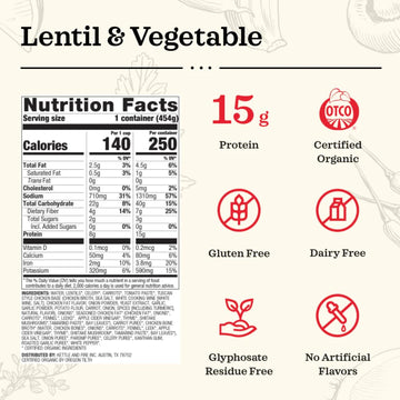 Kettle And Fire Soup Lentil And Vegetable 16 Oz (Pack Of 6)