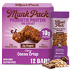 Munk Pack Probiotic Protein Bars - Cocoa Crisp, 10g Protein, 1g Sugar, Gluten-Free, 12 Count