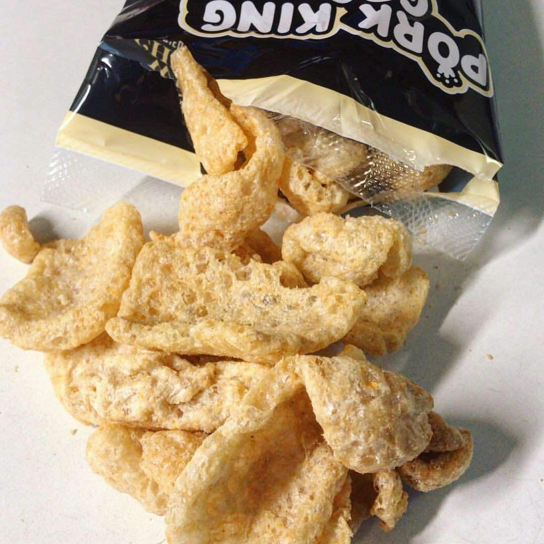 Pork King Good Pork Rinds (Chicharrones) (White Cheddar, 4 Pack)