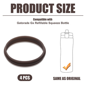 4Pcs Replacement Gasket Compatible With Gatorade Water Bottle, Silicone Lid Seal Replacement For 30 Oz Gatorade Gx Bottle Rubber
