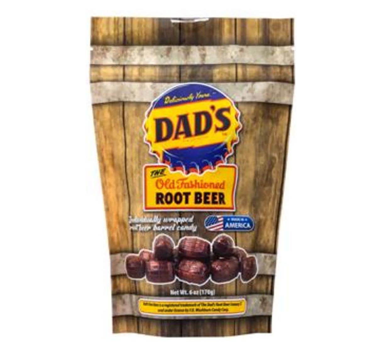 DadS Old Fashioned Root Malt Drink Barrels Hard Candies 6Oz