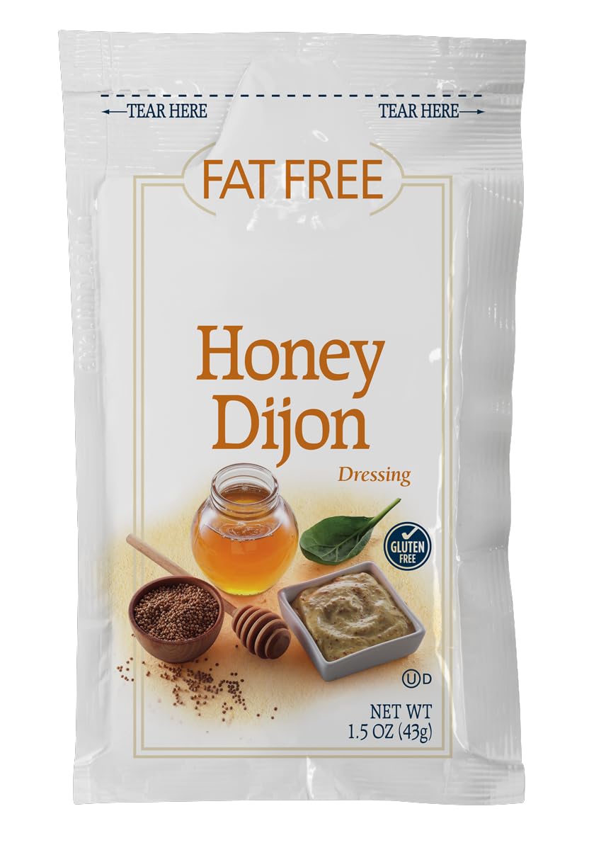 Salad Dressing 1.5 Oz. Packet | Pack Of 12 | (Fat Free Honey Dijon Mustard)