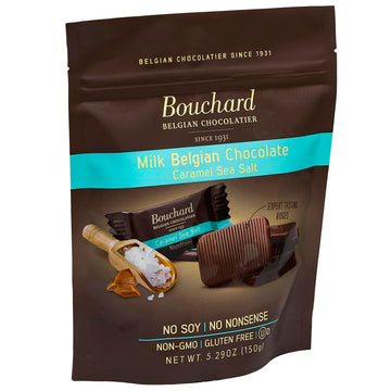 Bouchard Belgian Milk Chocolate With Caramel & Sea Salt (5.29 Oz / 150G)