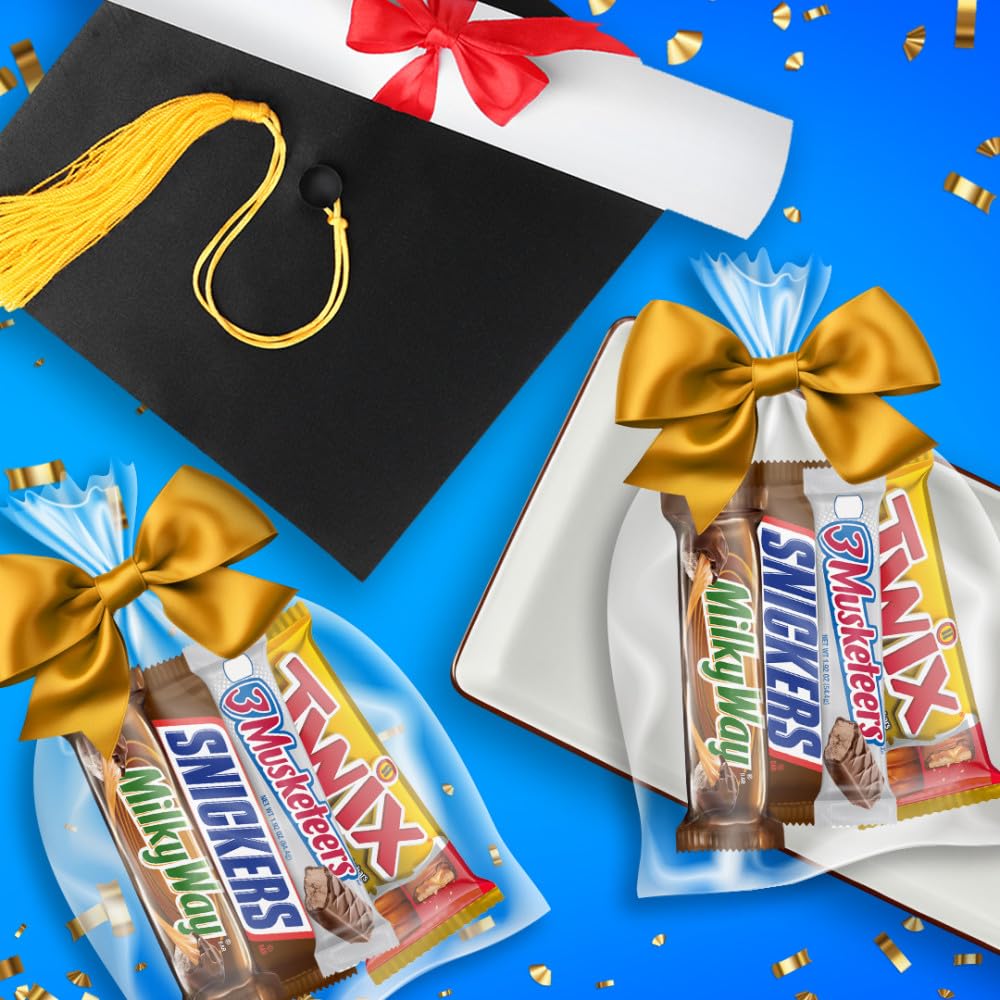 Mars Snickers, Twix, Milky Way & 3 Musketeers Individually Wrapped Variety Pack Full Size Milk Chocolate Candy Bars Bulk Assortment, 33.31 Oz, 18 Bars
