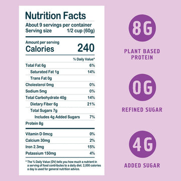 Seven Sundays Wild & Free Blueberry Chia Muesli Cereal {12 Oz. Pouches, 4 Count} | Gluten Free Certified | Non Gmo | No Refined