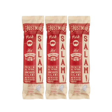 Foustmans Artisanal Salami Nitrate-Free Naturally Cured (Pack Of 3) (Hot Toscano)