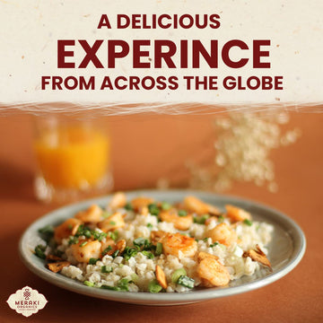 Meraki Organic Brown Long Grain Rice 2 Lb Bag - Low Gi & High In Fiber, Separated Fluffy Grain & Nutty Texture - Authentic Rice