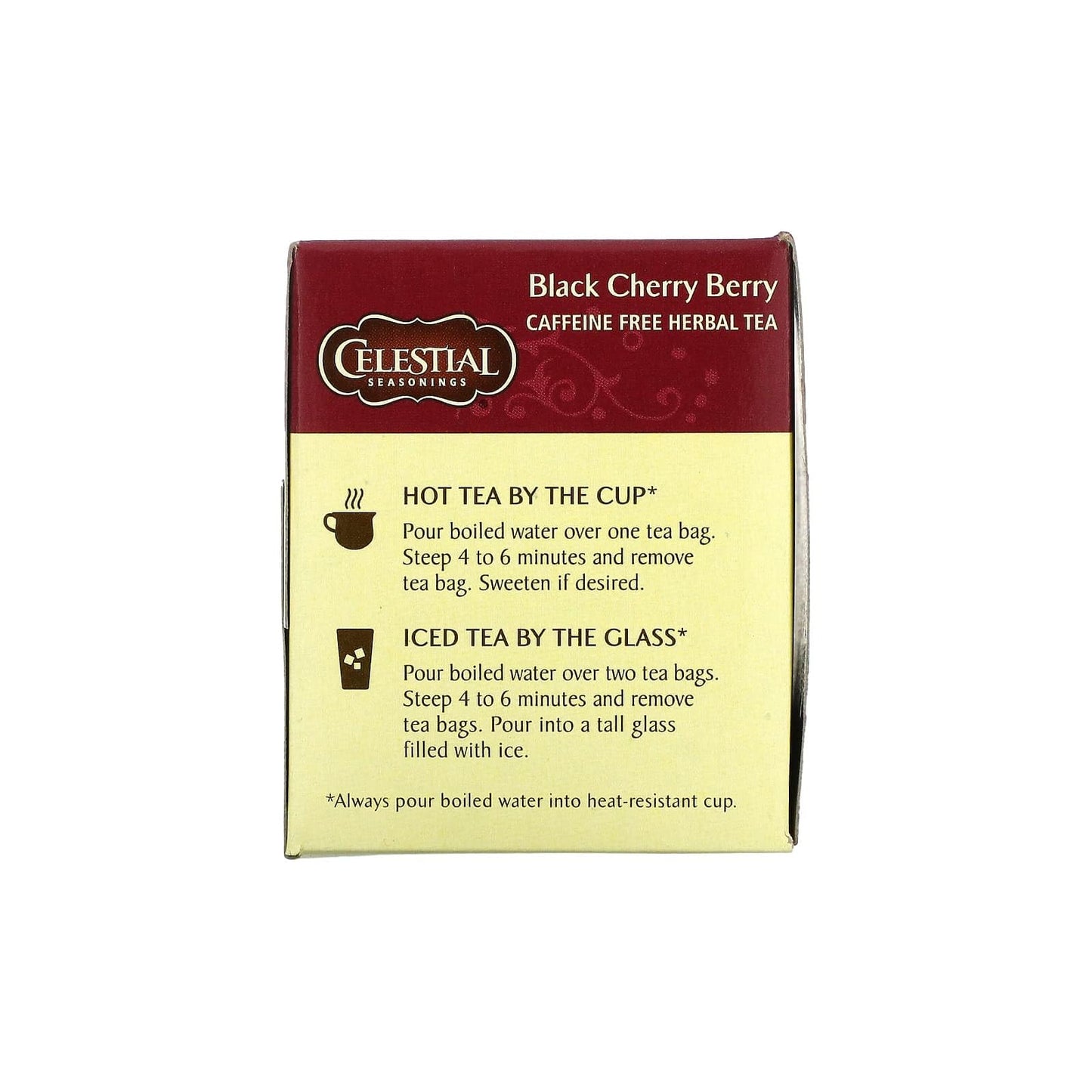 Celestial Seasonings Black Cherry Berry Tea Bags, 20 Count, Pack of 2, Herbal Blend