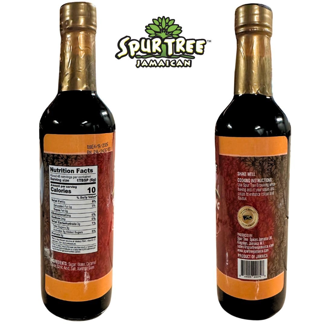 Spur Tree Jamaican Browning Sauce - Browning Seasoning Sauce To Caramelize Your Dishes - Authentic Jamaican Experience (10 Oz)