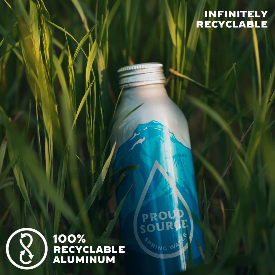 Proud Source Naturally Alkaline Spring Water, 16oz Bottles, Pack of 6, Model 0853303007036